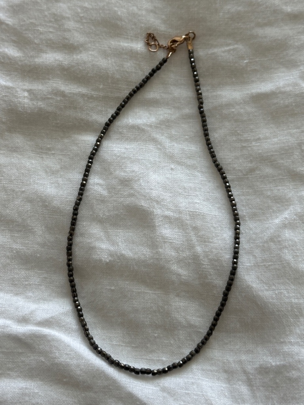 Gray Sparkly Beaded Vintage Choker
